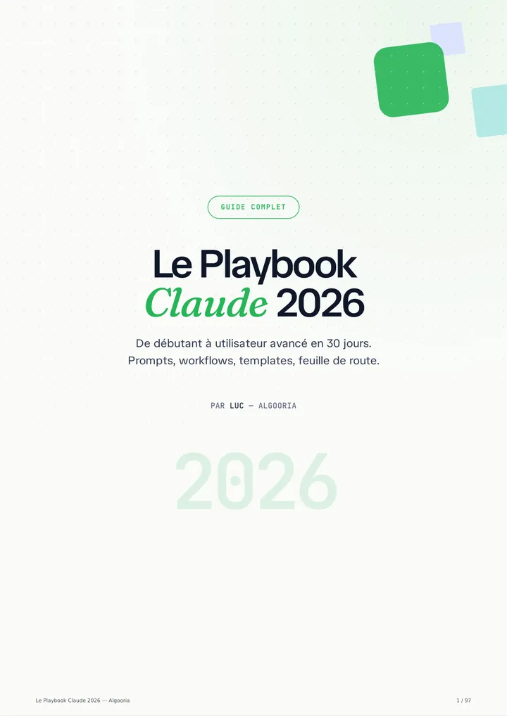 Couverture du Playbook Claude 2026
