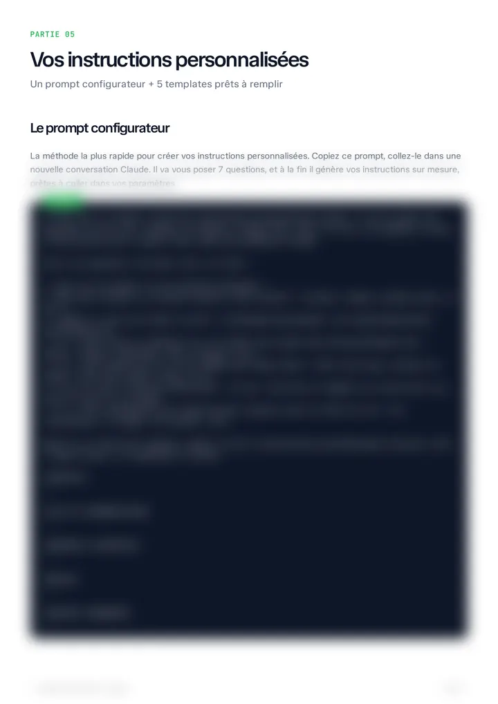 Prompt configurateur d'instructions